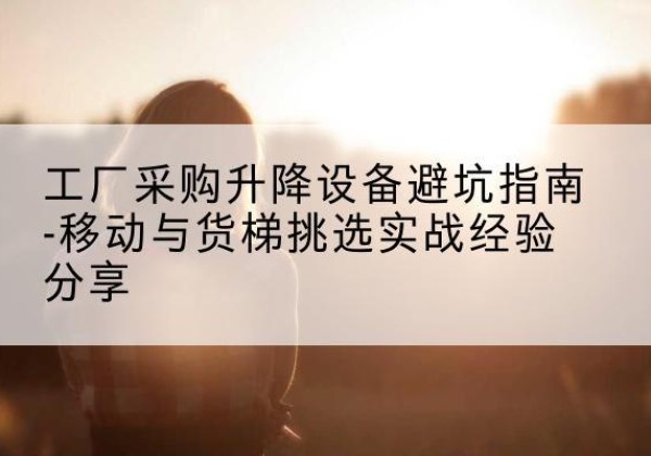 尉氏移动式升降机怎么选-工厂采购升降设备避坑指南-移动与货梯挑选实战经验分享