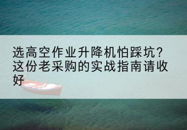 尉氏高空作业升降机厂家推荐-选高空作业升降机怕踩坑？这份老采购的实战指南请收好